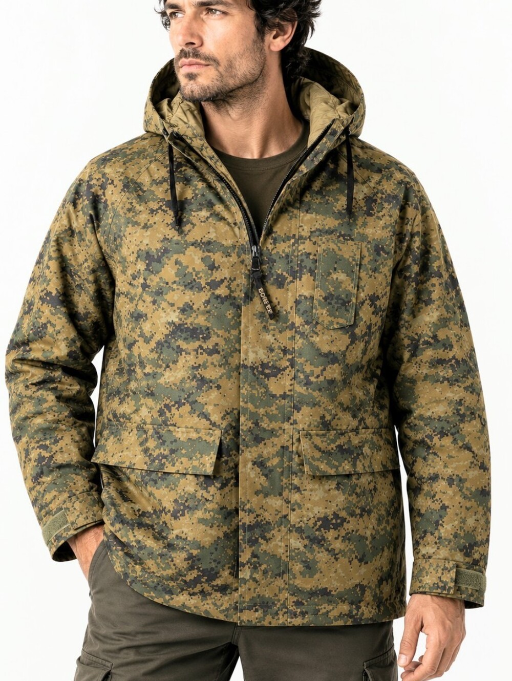 USMC APECS Gore-Tex Parka Large Regular Woodland MARPAT Military Jacket